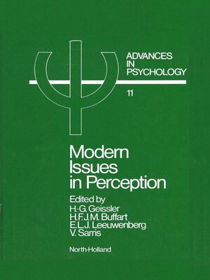 cover image of Modern Issues in Perception